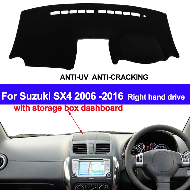 Коврик TAIJS для приборной панели автомобиля коврик Suzuki SX4 все годы с ящиком
