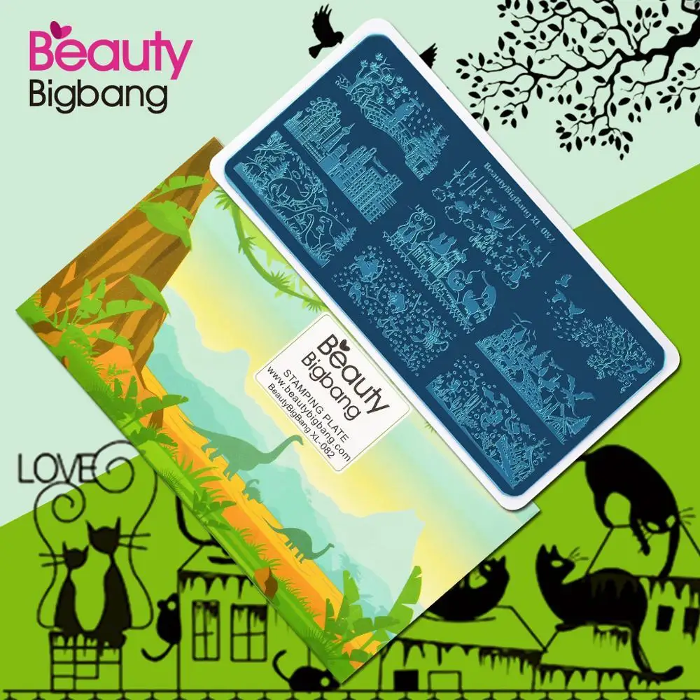 Шаблоны штамповки для ногтей BEAUTYBIGBANG шаблоны создания рисунков с природными