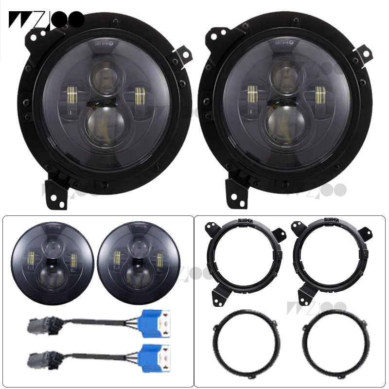 Пара 7 светодиодный светодиодных фар + всенаправленные монтажные кронштейны