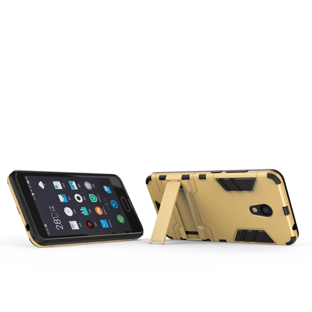 Чехол UPaitou для MEIZU M5C гибридный TPU PC Щит Железный Человек для Meizu A5 / 5.0 "Держатель подставки задней крышки на".