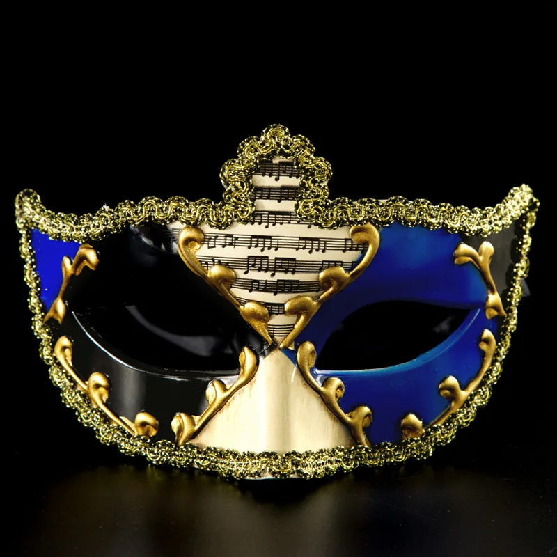 GNHYLL новая золотая Маскарадная маска Mardi Gras Note маска для женщин Венецианская маска Половина лица Венецианский шар маска для Хэллоуина Рождество