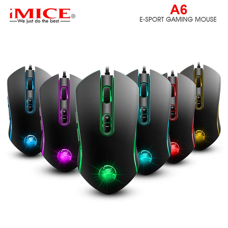 IMICE A6 Профессиональный Проводная игровая Мышь 7 кнопок 3200 Точек на дюйм