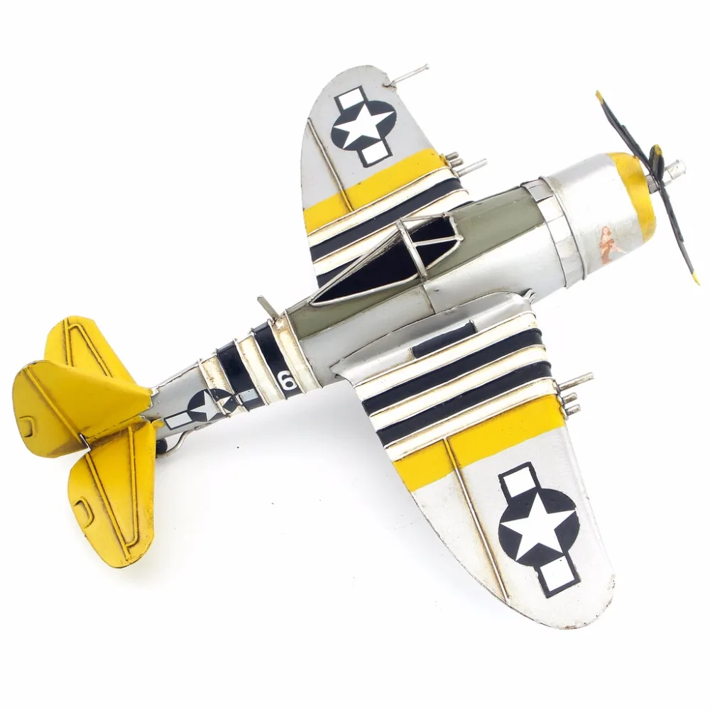 Античный самолет олова P-47 боец Thunderbolt украшения ручной работы модель самолета
