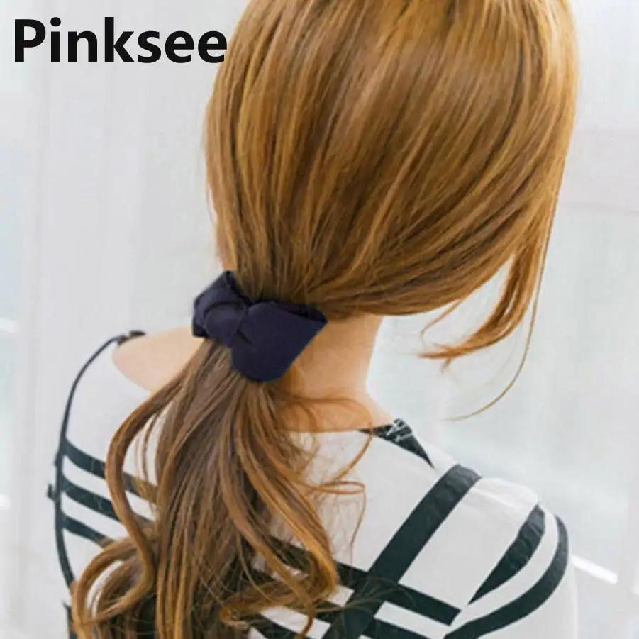 

Sweet Fabric Bow Hair Claw Elegant Women Solid Cloth Ties Banana Hair Crab Clips Ponytail Hold Girls Hair Accessories