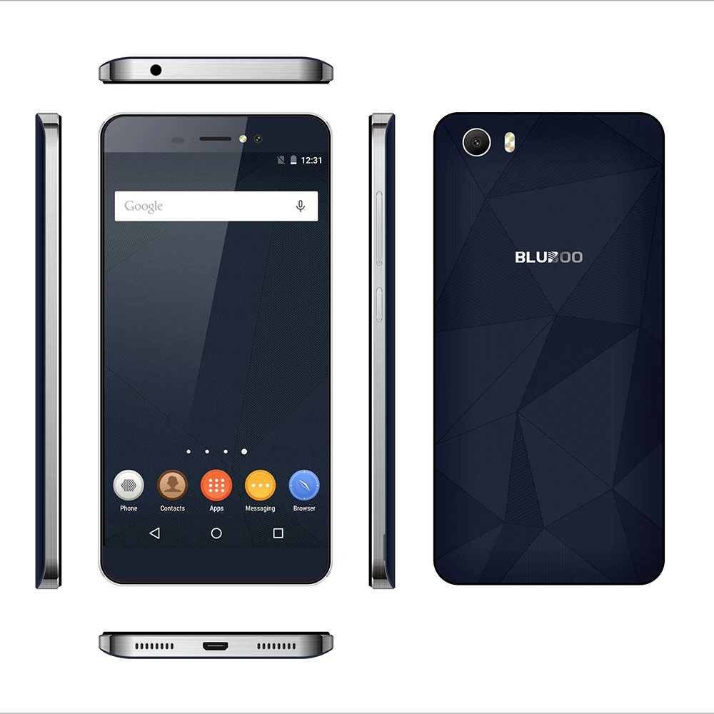 Новый Bluboo Пикассо 5.0 &quotHD Смартфон MTK6580 Quad Core 1.3 ГГц 2 ГБ RAM 16 ROM Android 5.1 Dual SIM 8MP WCDMA