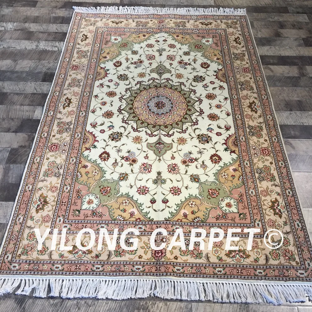 Yilong 4 'x 6' ручной работы узлом в турецком кабинете используется тонкий мягкий