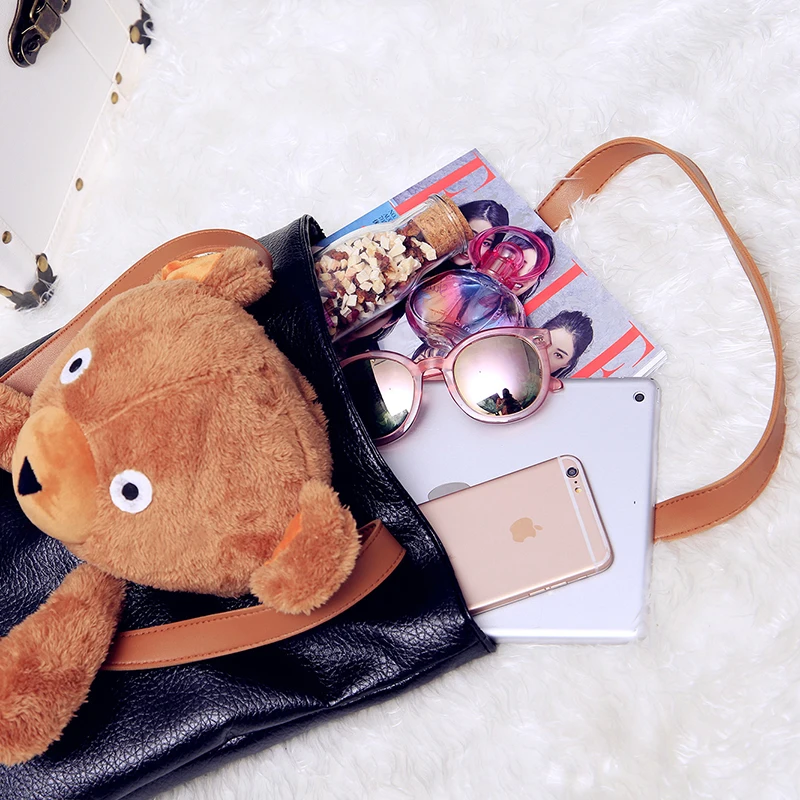 Сумка женская через плечо из кожи с рисунком медведя|designer handbags|handbag designerbags handbags |