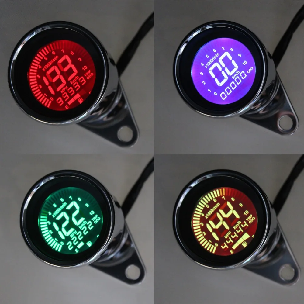 12 В подсветка ЖК цифровой мотоцикл спидометр тахометр одометр датчик уровня
