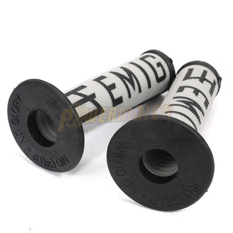 Gray-Black Новая горячая ручка MX Grip EMIG Grip для мотоцикла KLX CRF Dirt Pit Bike резиновый руль Twist Grip для геля GP - Цвет: Gray-Black