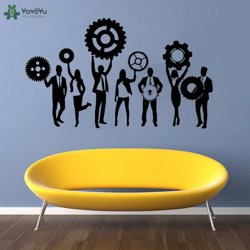 Офис виниловые наклейки на стены идея работа в команде Бизнес работник Inspire