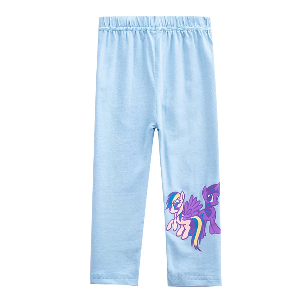 Леггинсы для девочек из хлопка с мультяшным принтом|Брюки| |