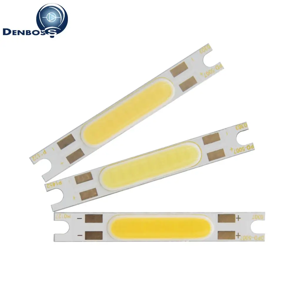 

Allcob 50 мм 7 мм Светодиодная лента COB Flip chip High lumen источник света модуль 3 Вт-5 Вт 9 в COB chip лампа для настенного светильника