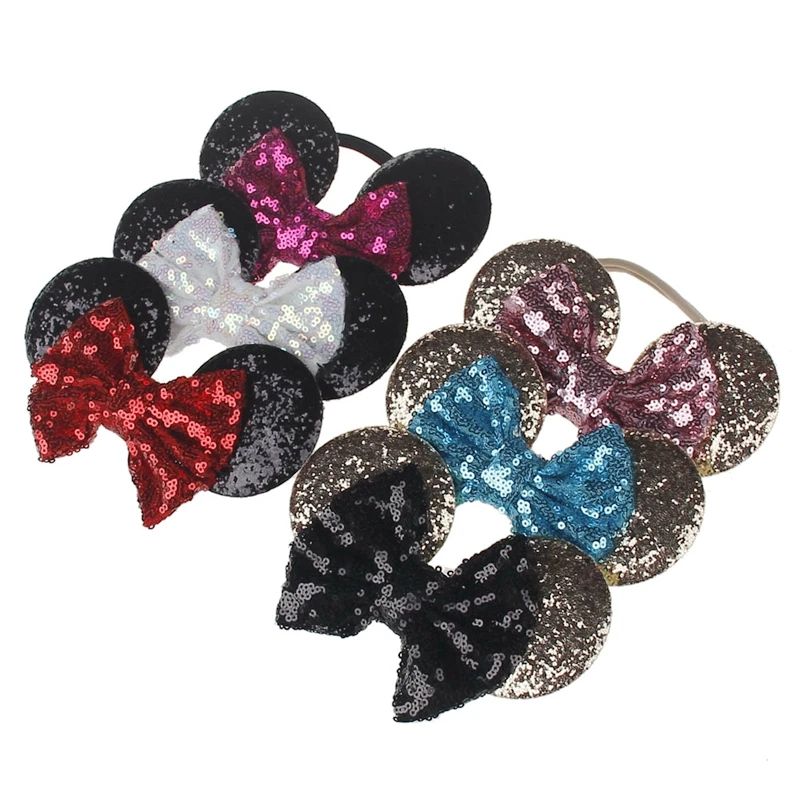 1 шт. аксессуары для волос повязка на голову с ушками Минни/Микки черный и розовый