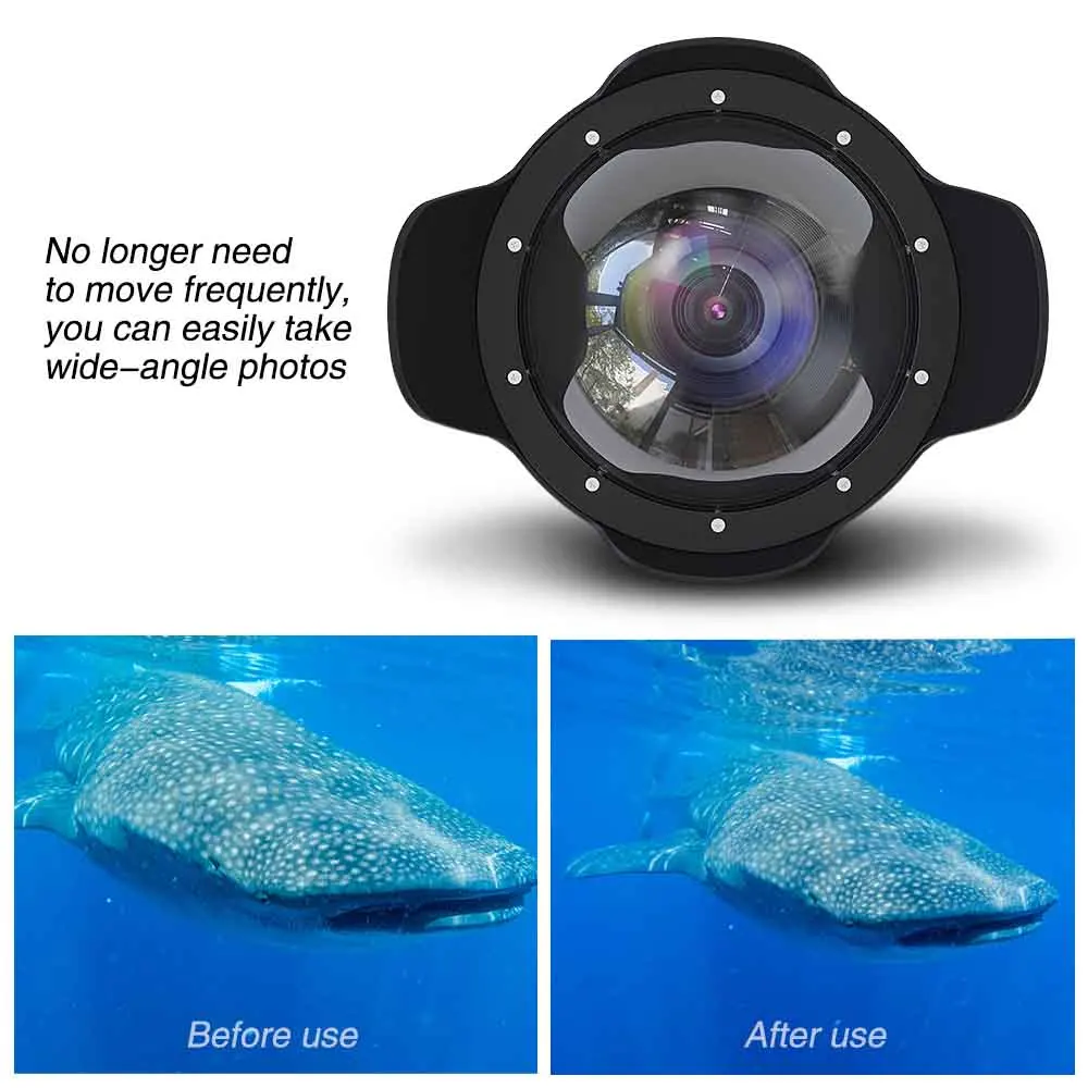 Объектив камеры для Canon EOS M3 22 мм 18 55 M5/M6 широкоугольный купольный порт подводной