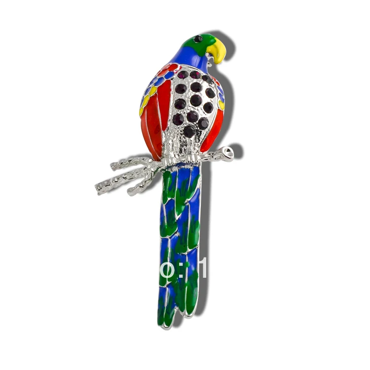 Модная женская брошь в виде птицы высококлассные броши попугая оптовая продажа с