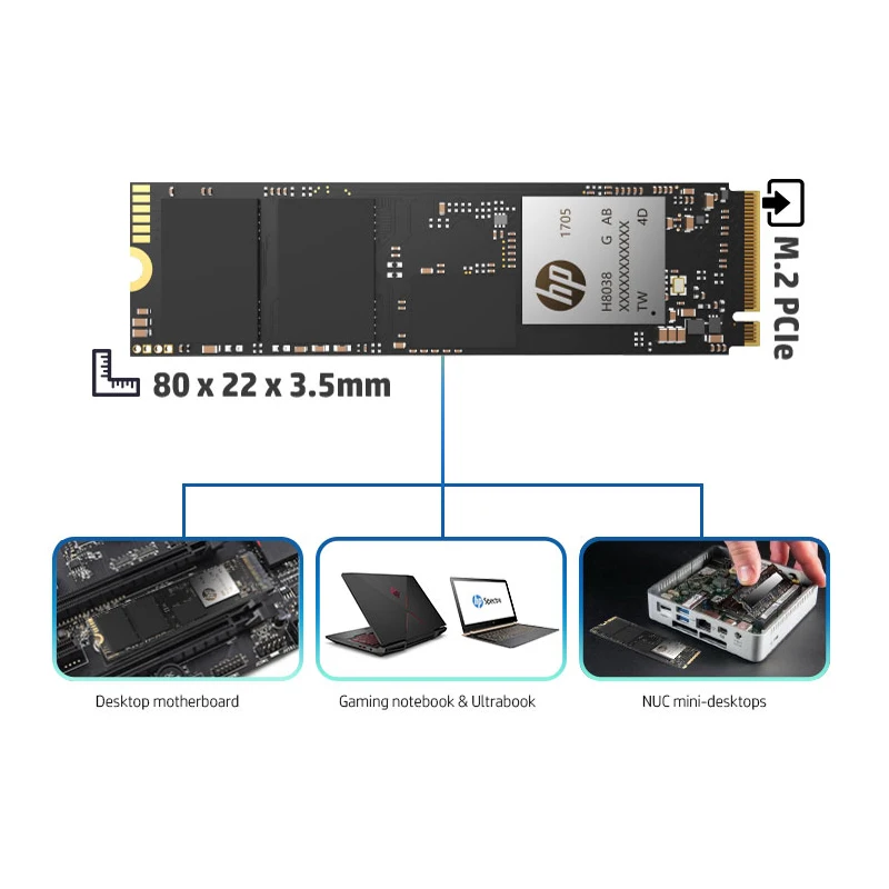 Hp ssd m2 2280 256g EX920 M.2 PCIe 3 1X4 Nvme 3D TLC NAND Внутренний твердотельный накопитель Max подходит