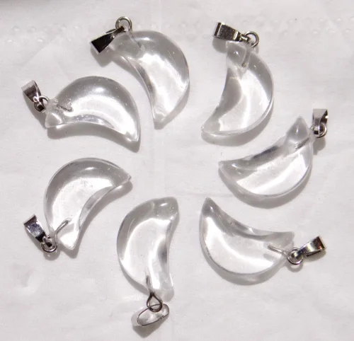 Оптовая продажа модных кварцевых кристаллов Natuursteen tiger eye Opalite Mix Onyx Bedels Moon Hangers Voor