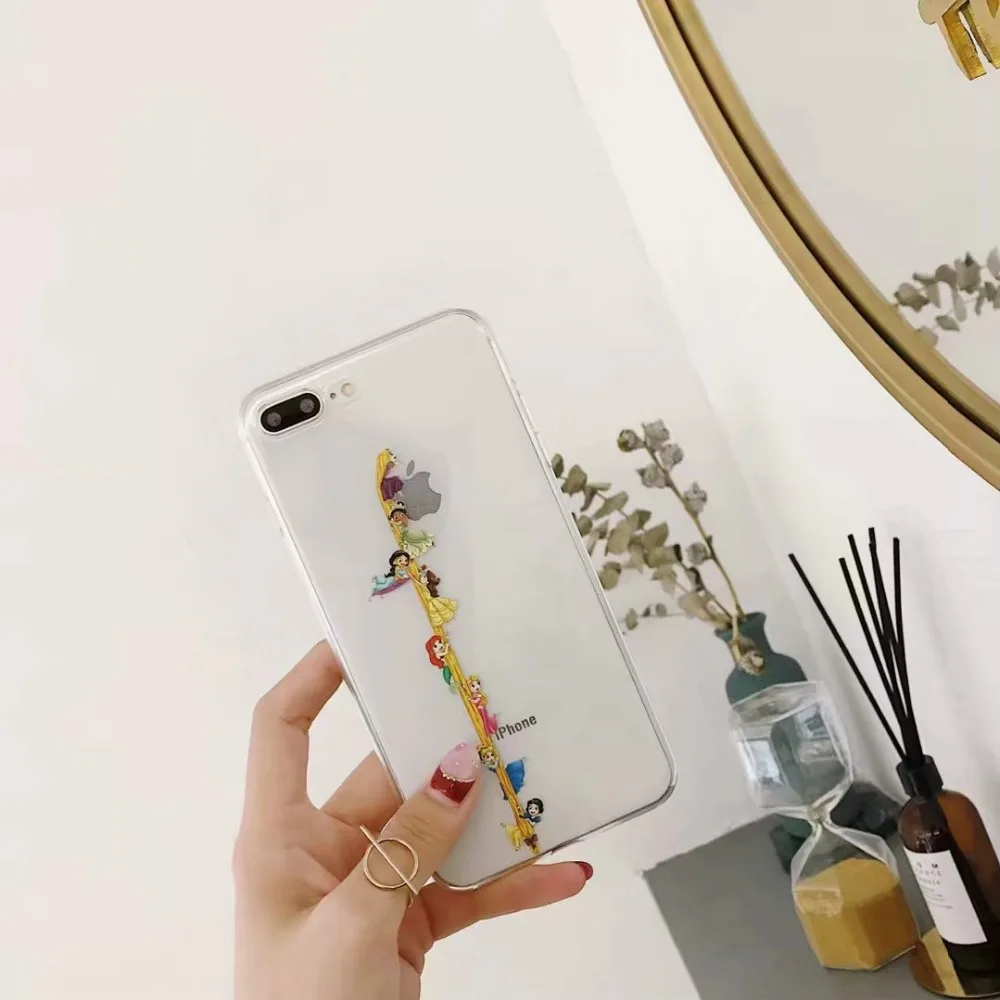 ORYKSZ чехол для iPhone 6 ase роскошный силиконовый телефона X 6s 7 8 plus прозрачный с