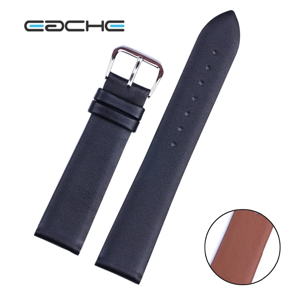 Ремешок для часов из натуральной кожи ультратонкий Гладкий 12 мм 14 16 18 20 22 мм|watch band