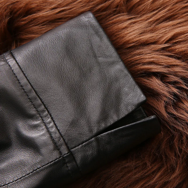 AYUNSUE Повседневная Женская куртка из натуральной кожи 2020 весна осень пальто