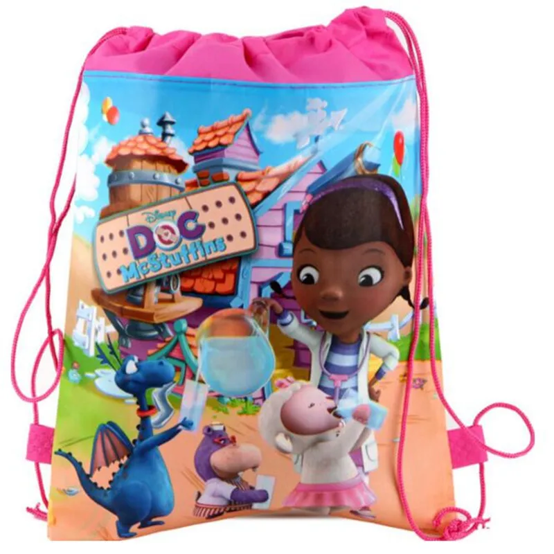 24 шт./лот детский рюкзак Doc McStuffins из нетканого материала подарочные сумки
