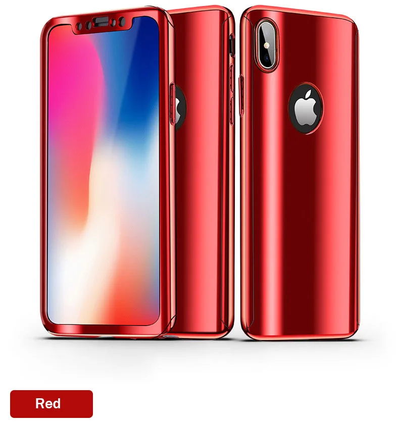 360 позолоченный зеркальный чехол для iPhone X XS Max XR 7 8 6 6S Plus 5 5S SE чехол для телефона samsung S8 S9 Plus Note 9 8 S7 Edge A7 A5