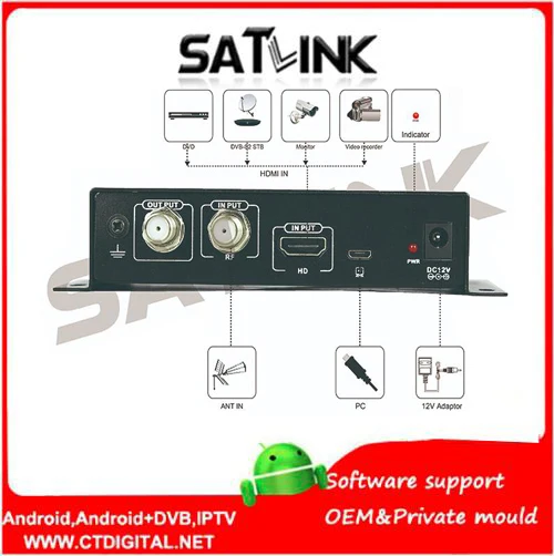 Satlink ST-6503 DVB-T модулятор Route DVB-T модулятор AV маршрутизатор DM модулятор DVB-T AV цифровой модулятор rf