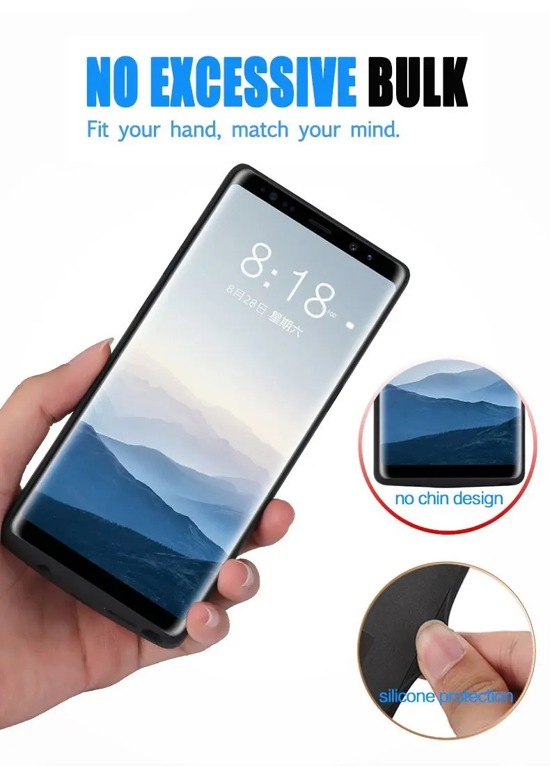 Power Bank Galaxy Note 8 чехол для аккумулятора 6500 мАч перезаряжаемый Расширенный