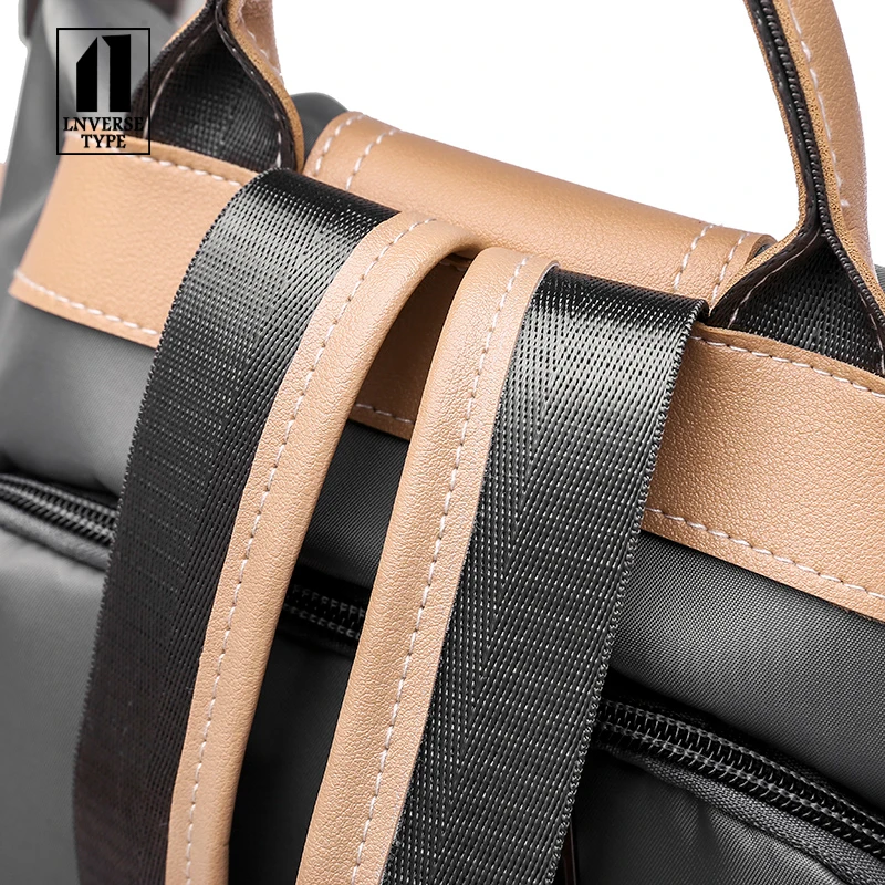 Качественный кожаный женский рюкзак большой емкости с помпоном для волос