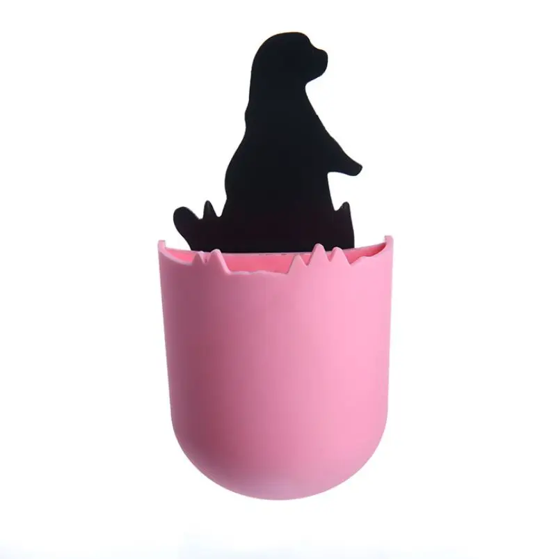 Pink CUSHAWFAMILY креативные настенные держатели для хранения морских львов, для ванной, для организации, задний клей-крючок, предметы домашнего обихода, чехол/коробка - Цвет: Pink