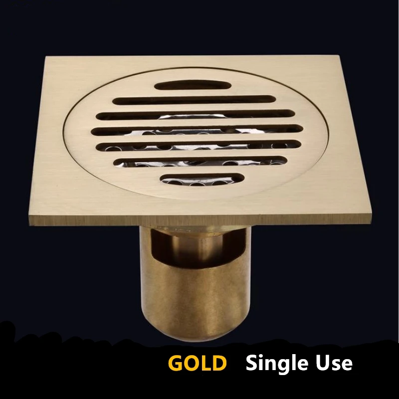 Латунная сливная решетка для пола 10 х10 см|Стоки| |