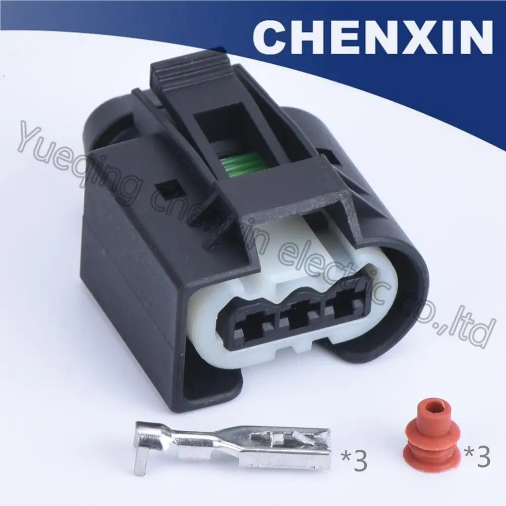 Черный Автомобильный водонепроницаемый автомобильный разъем на 3 контакта