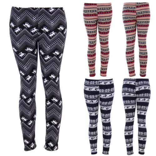 Модные женские рождественские трикотажные брюки 2018 новый осенне-зимний