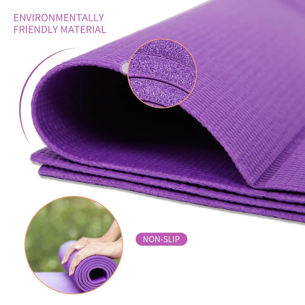 6 мм ПВХ складной коврик для йоги Экстра толстый высокой плотности занятия йогой - Фото №1