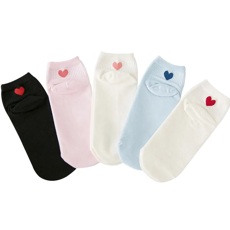 5 пар носков по щиколотку для девочек милые винтажные женские хлопковые носки