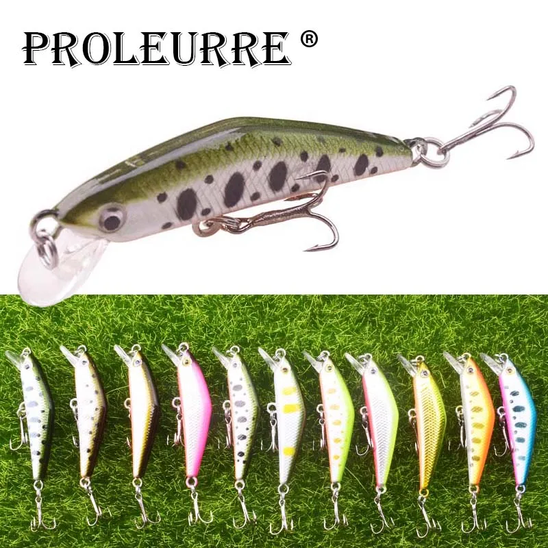 1pcs 4.5cm 3g Fishing Lure Laser Minnow Fishing Baits Artificial Hard Bait Crank Bait Fishing Wobblers Sinking Plastic Fish