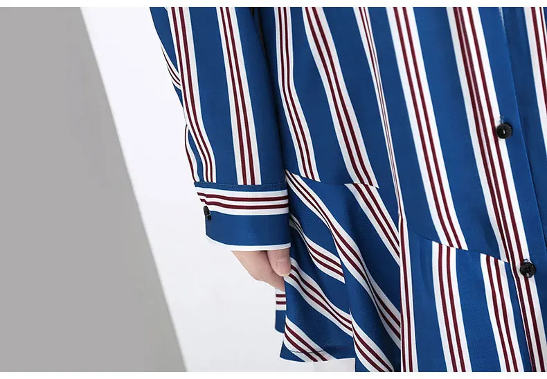 2019 весенние модные женские Свободные Лоскутные Полосатые платья с карманами и