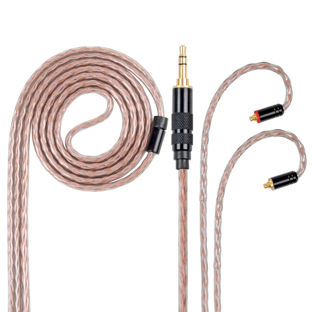 NiceHCK MMCX/2Pin разъем 4 4/3 5/2 5 мм сбалансированный 8 ядро высокой чистоты Медь кабель
