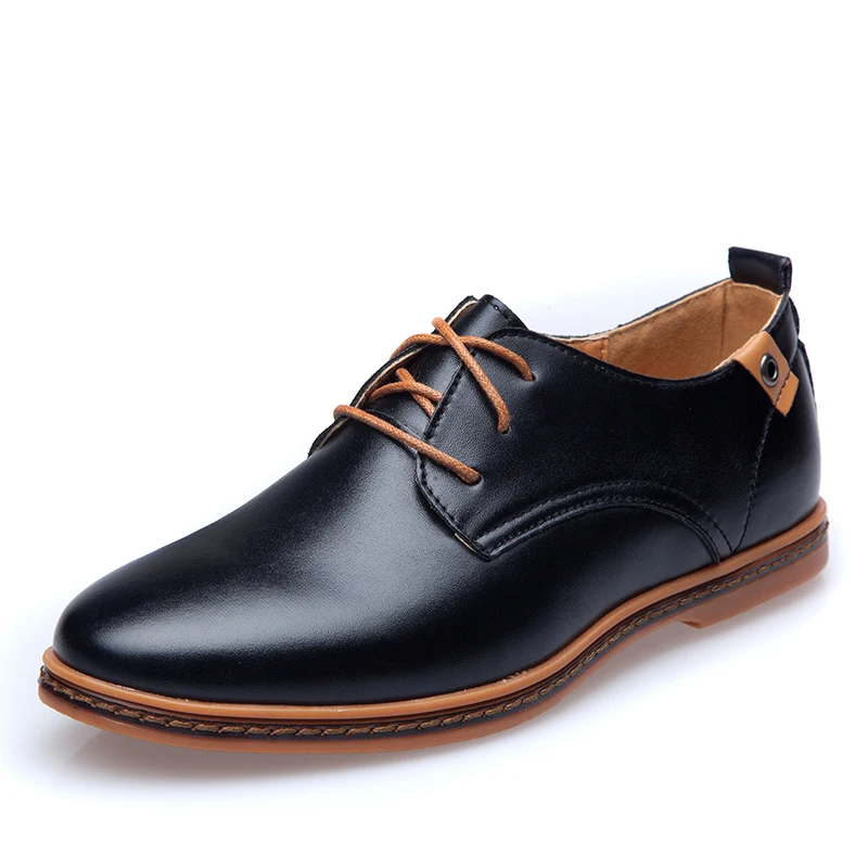 2020 Men's Leather Shoes All Season Fashion Plus Size Lace-Up Casual Daily Light Breathable Comfort EU 38 - 48 | Обувь