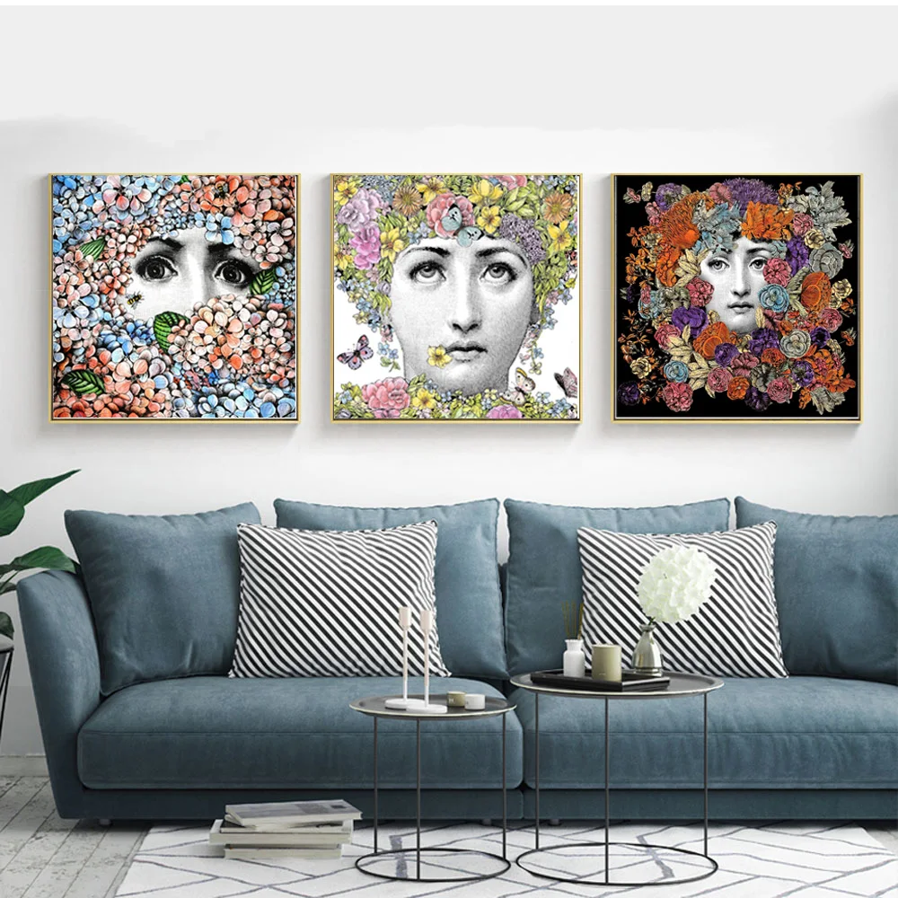 Модные картины на холсте без рамки современные настенные с изображением леди