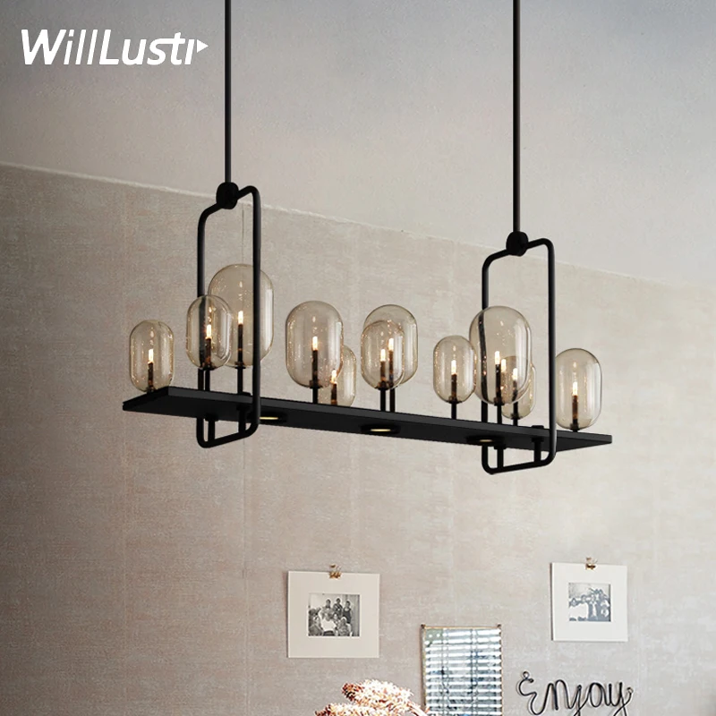 Современная стеклянная Подвесная лампа в виде свечи подвесной светильник из