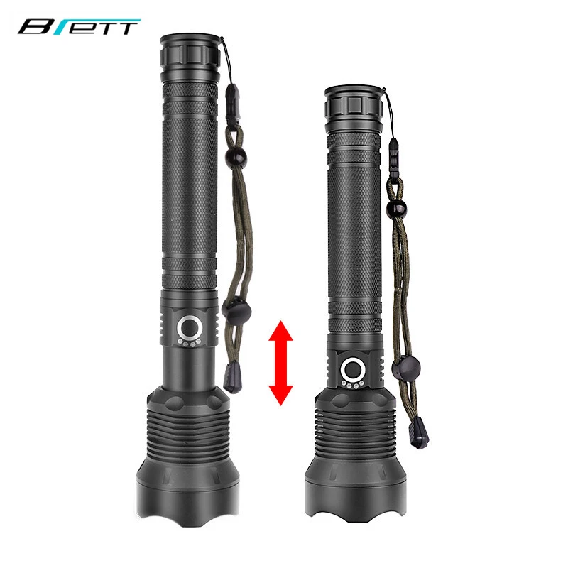 Светодиодный фонарик Cree xhp70 с usb зарядкой растягивающийся зум ударопрочный для