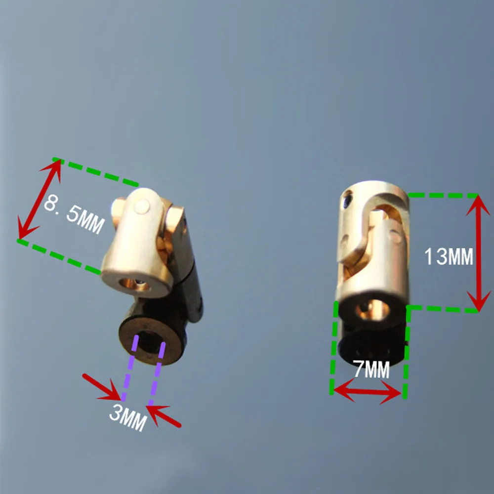 10 шт латунный универсальный шарнир 3-3 мм металлический разъем DIY миниатюрная