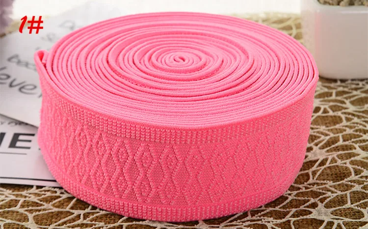 pink 5 см Высокое качество прочные брюки юбка пояс/украшение автомобиля мягкая жаккардовая резинка/эластичная лента - Цвет: pink