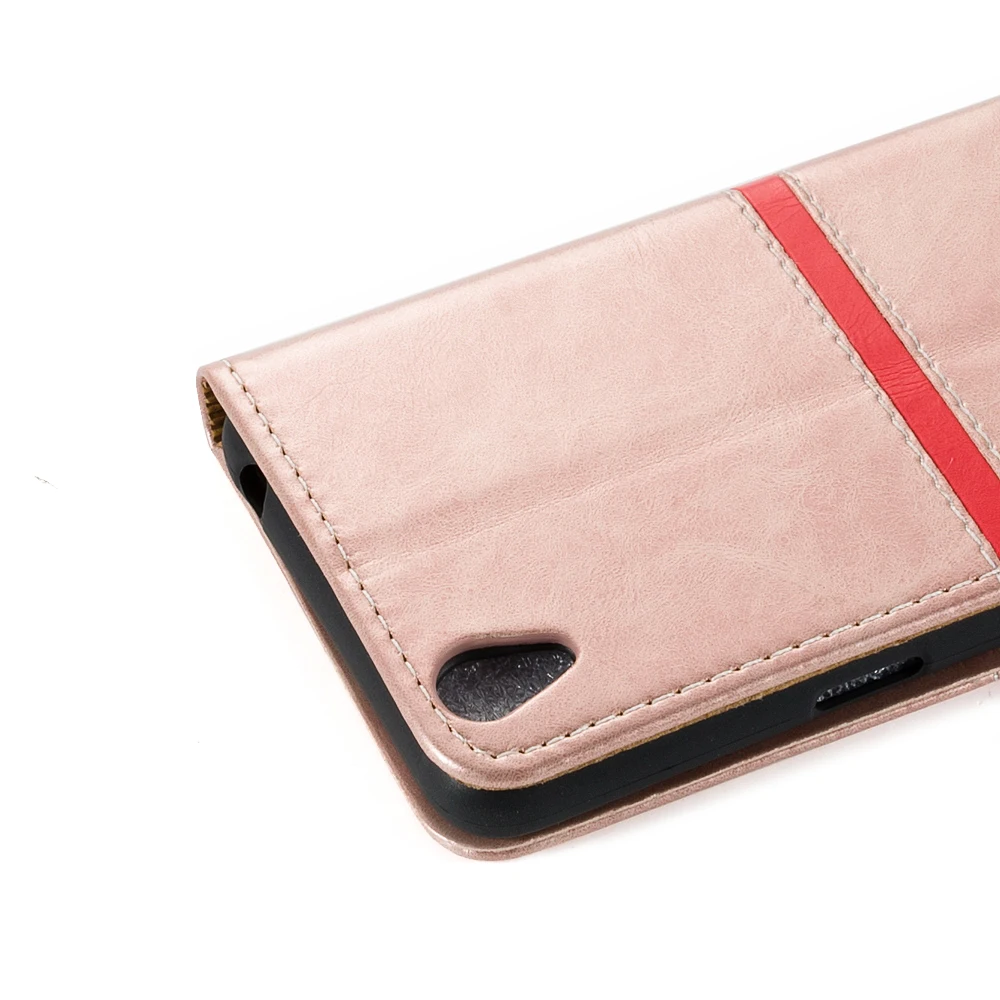 Винтажный кожаный чехол кошелек для OPPO A37 мягкий силиконовый книжка делового