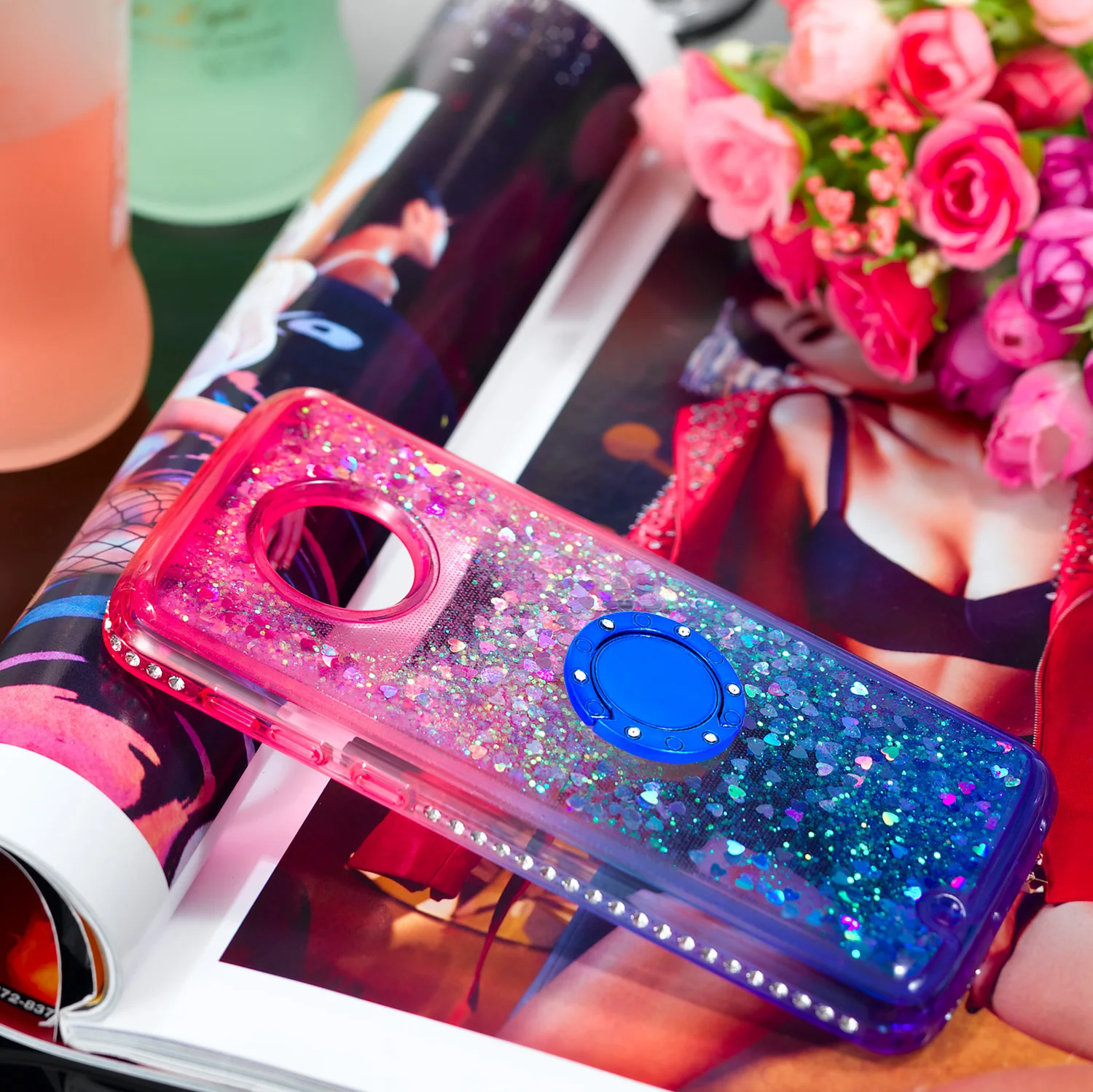 Quicksand bling Phone Case For Motorola Moto G6 Cover TPU Back 1S 5.7" |