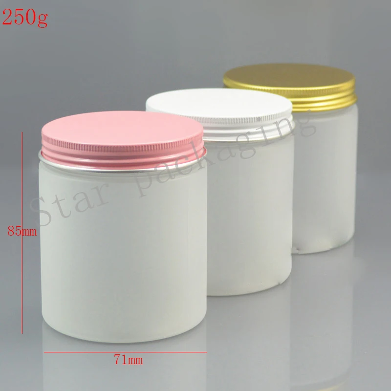 30 шт/250 г пустая прозрачная матовая пластиковая банка для крема с