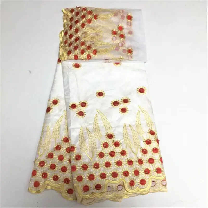 Африканский Базен Riche Getzner 5 + 2 двор африканские кружевной ткани Высокое качество