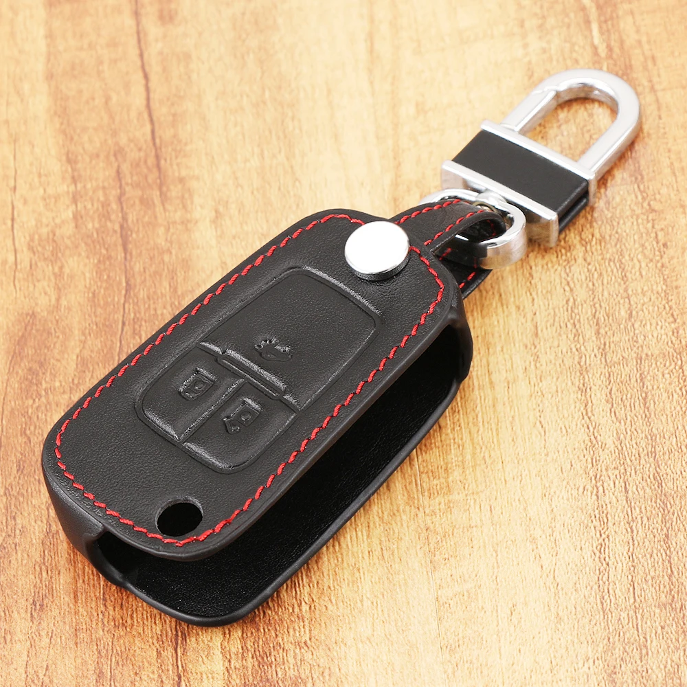 Чехол для ключей из натуральной кожи Chevrolet Cruze 2009 2013 Spark Onix Silverado Volt Camaro Aveo Sonic remote
