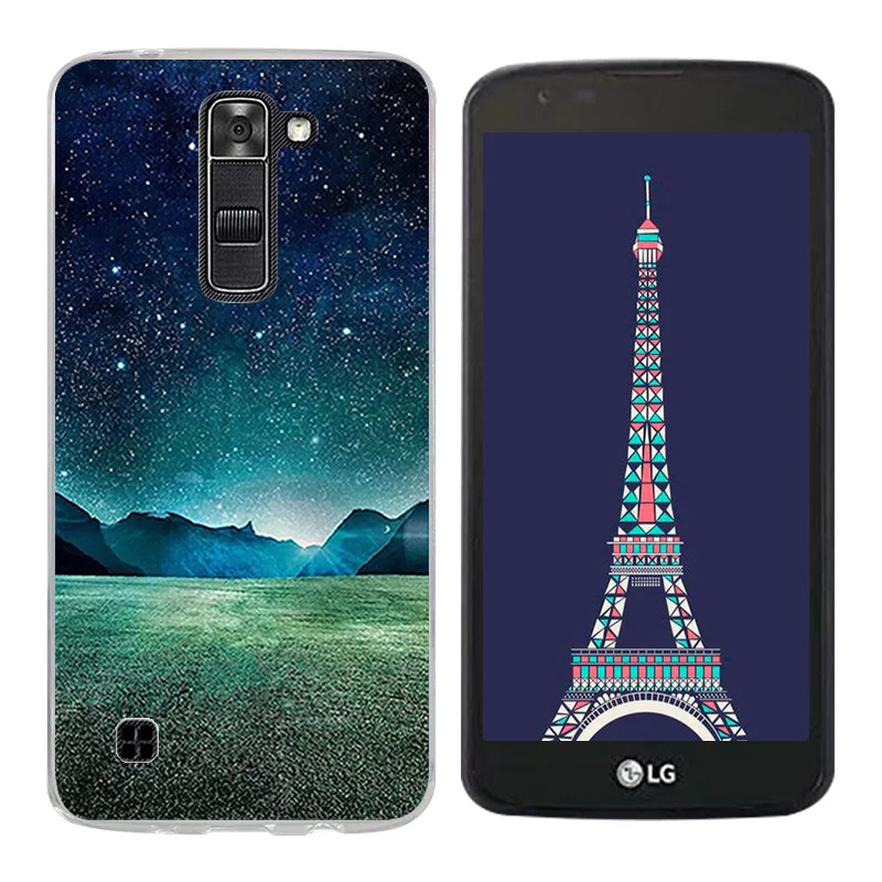 Мягкий силиконовый чехол для LG K7/Tribute 5 LS675/X210 X210DS девушка кошка печать задняя